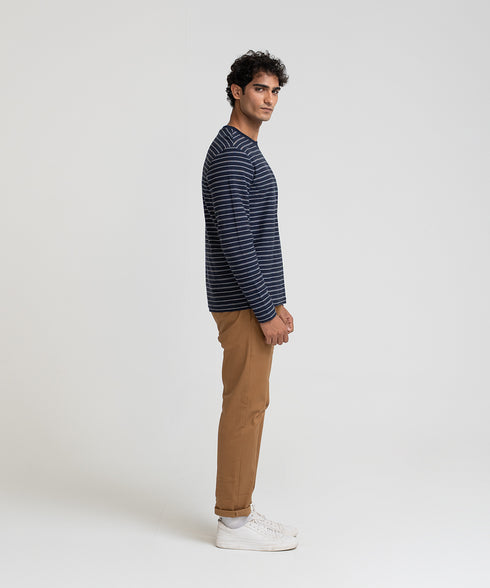 Men's Striped Long Sleeve Tee
